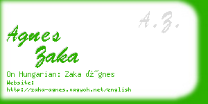 agnes zaka business card